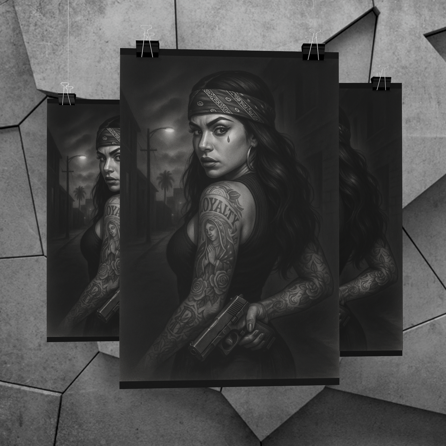 Chicano Series/Gangster Girl/ BarrioArt Poster