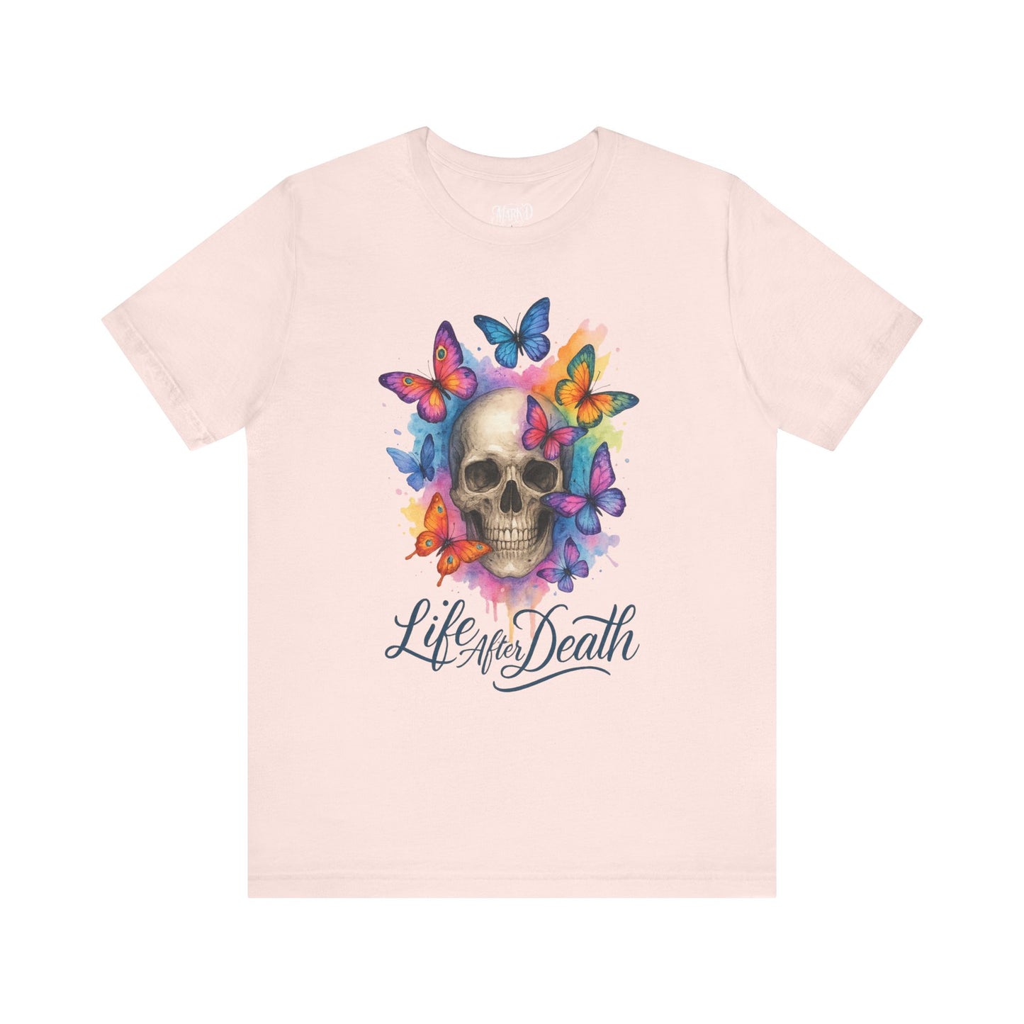 Watercolor/ Life after Death/Skull-Butterflys/ Unisex Tee