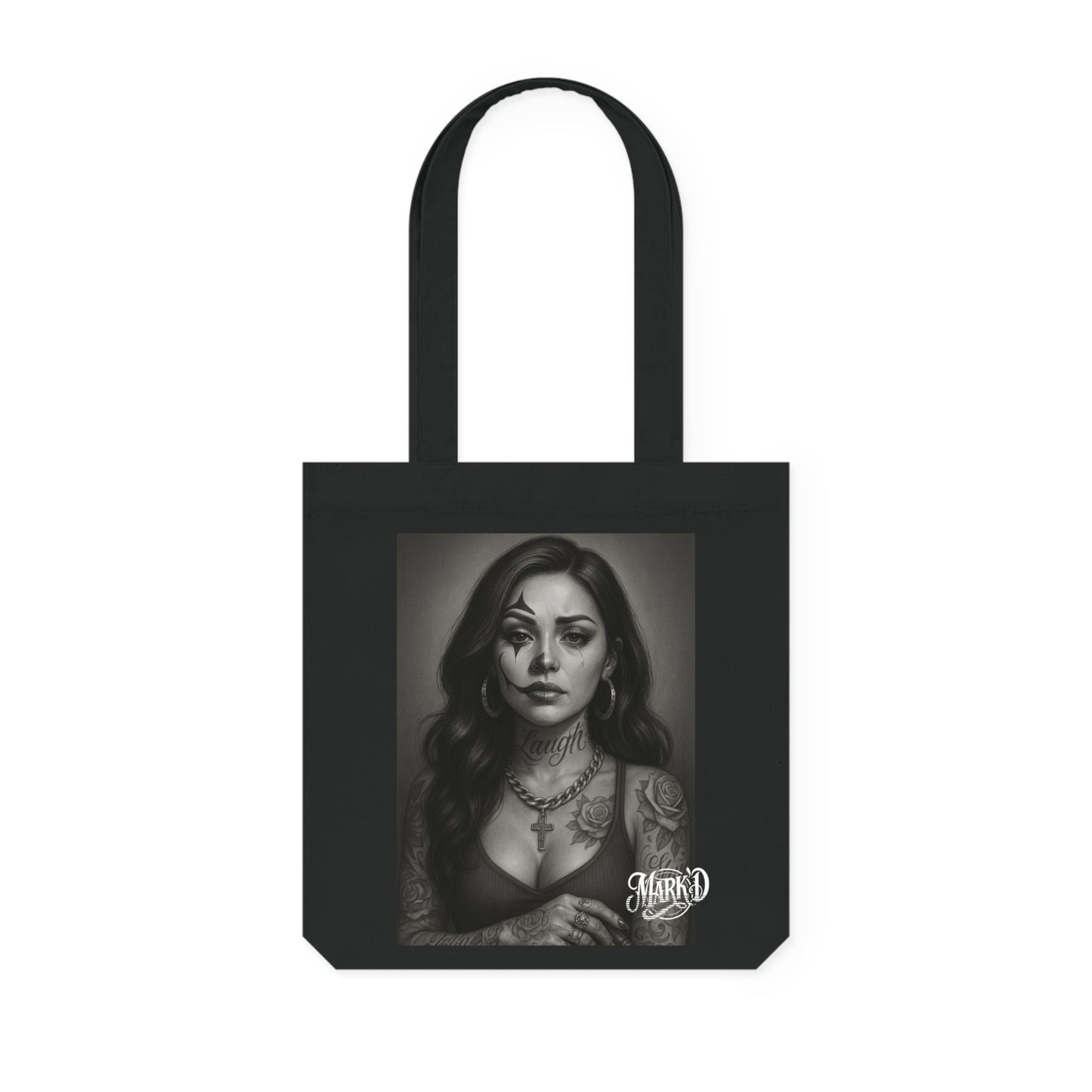 Chicano Series/Laugh now Cry later Woven Tote Bag/ BarrioArt Bag