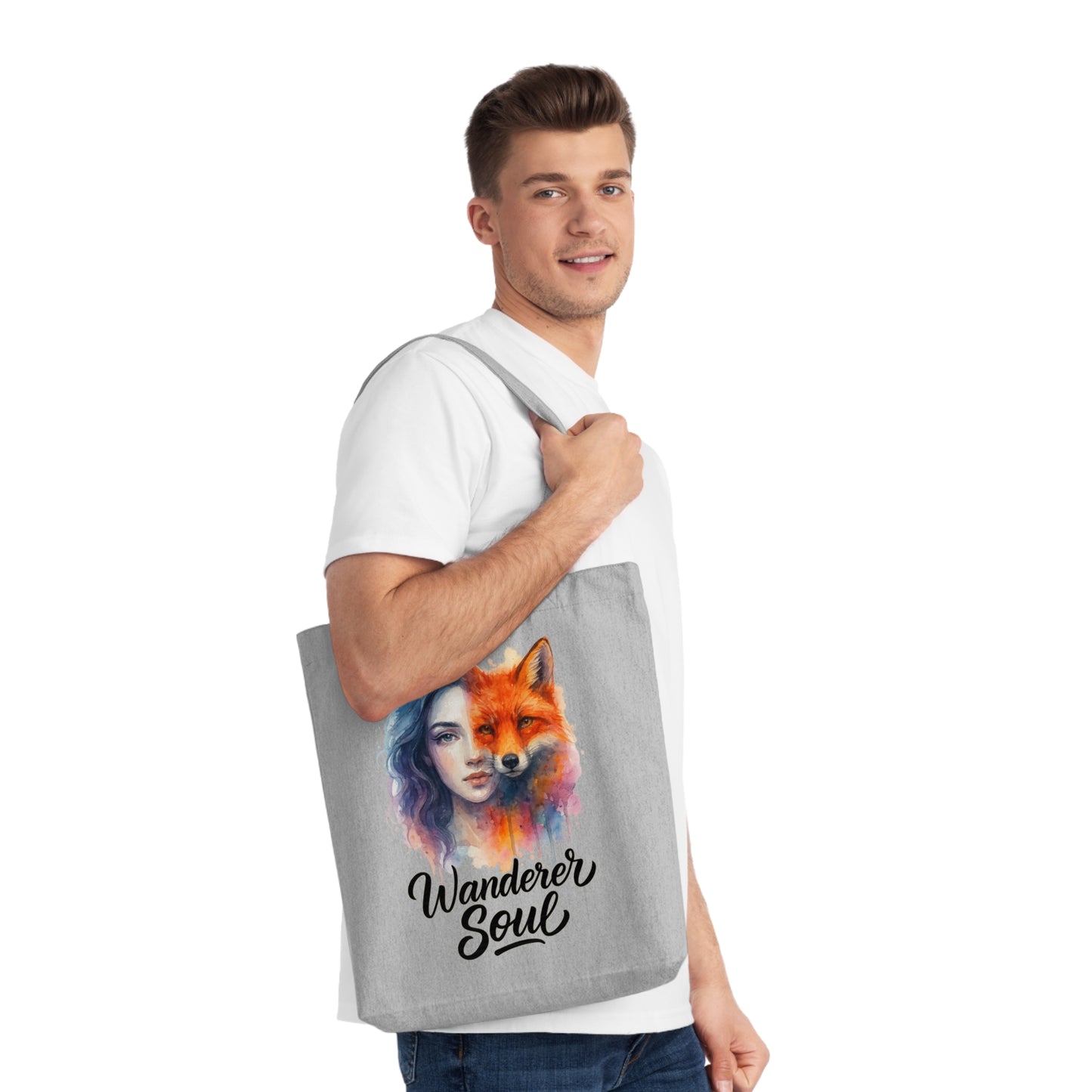 Watercolor/ Wonderer Soul / Woven Tote Bag