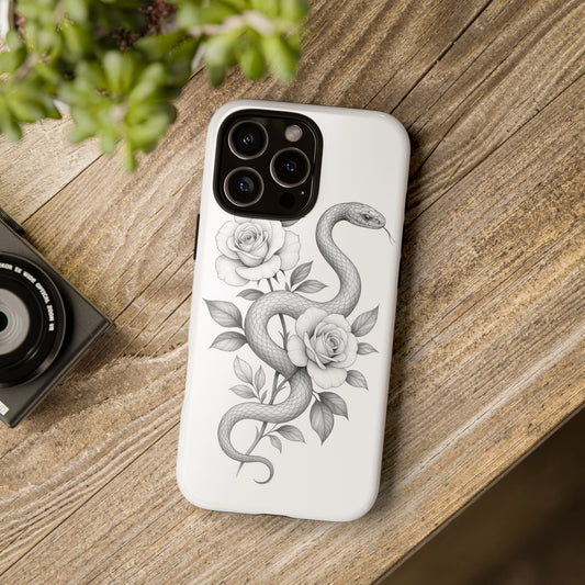 Snake and Flowers Phone Case | Tough Cases, Trendy Phone Accessory,