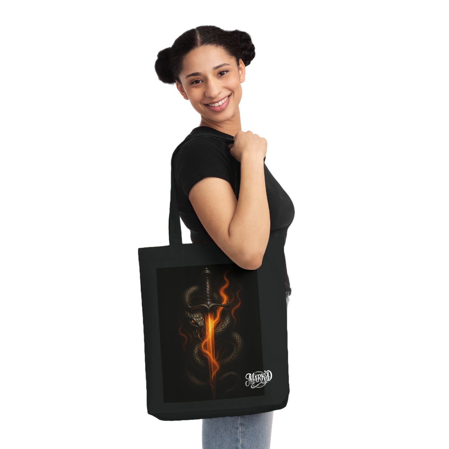 Mystic/Gothic Snake Woven Tote Bag/ DarkArt Bag