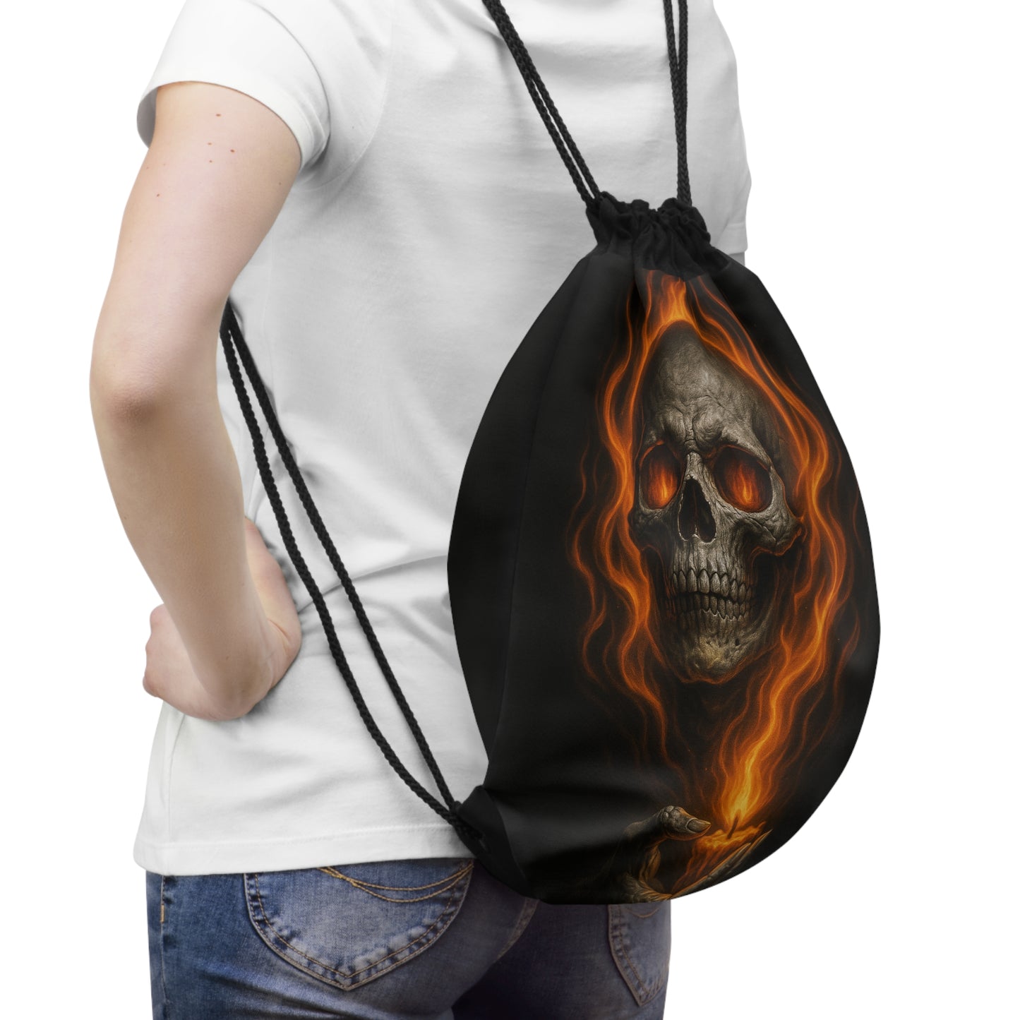 Mystic/Gothic Skull and Snake Drawstring Bag | DarkArt