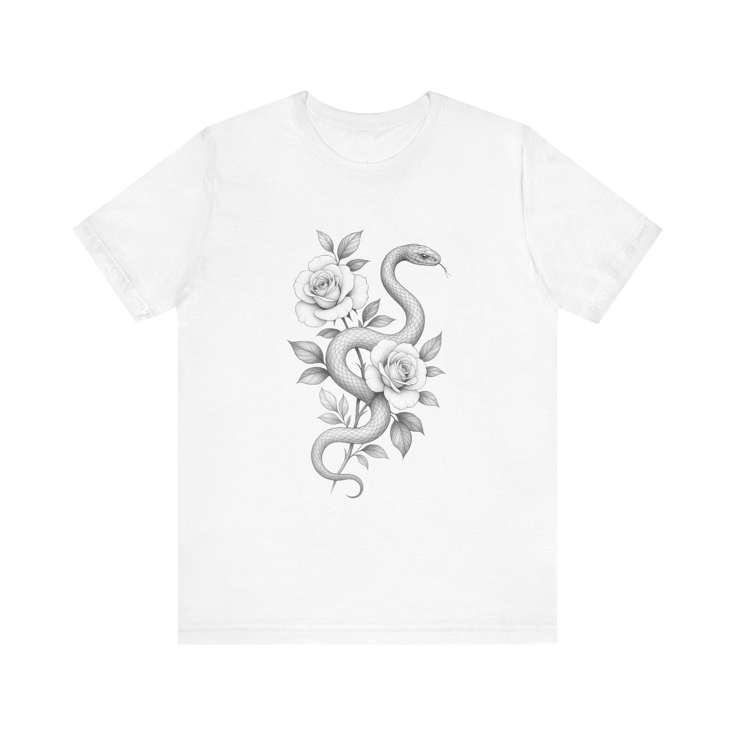 FineLine / Snake with flowers / Unisex Tee