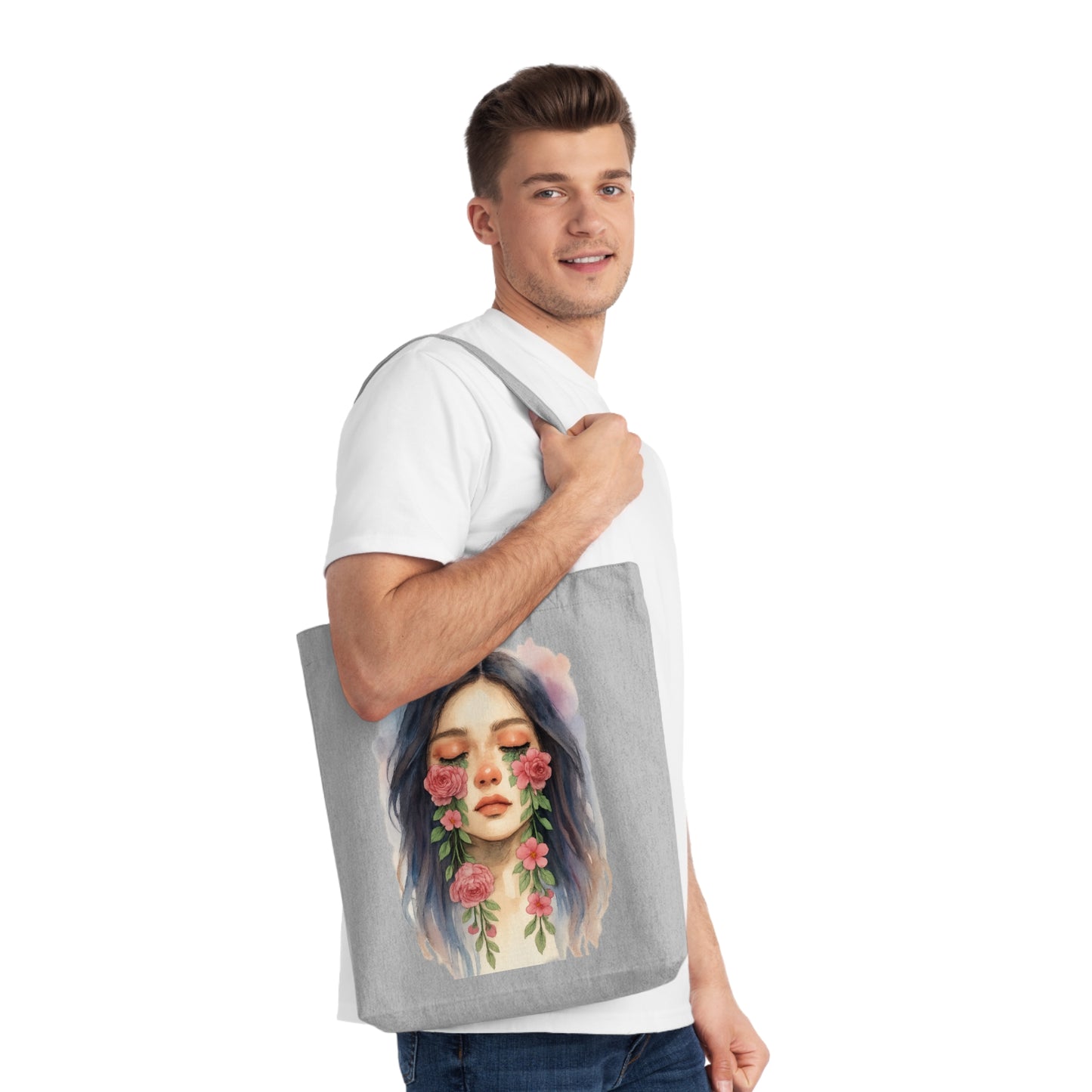 Watercolor/Crying Women/ Woven Tote Bag