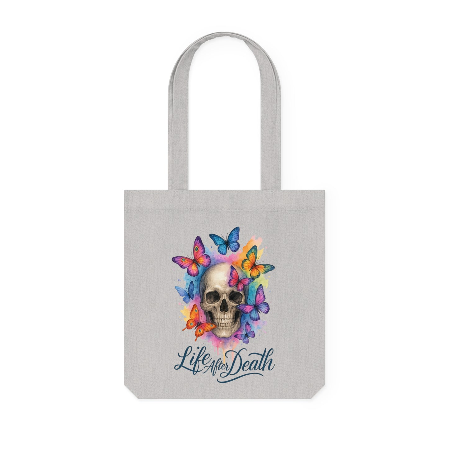 Watercolor/Skull/ Life after Death/ Woven Tote Bag