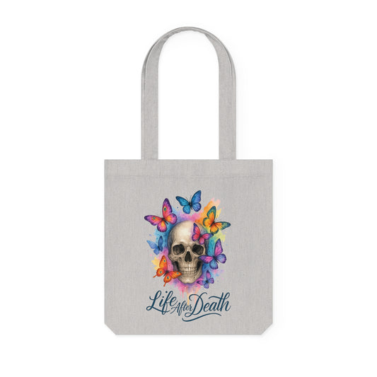 Watercolor/Skull/ Life after Death/ Woven Tote Bag
