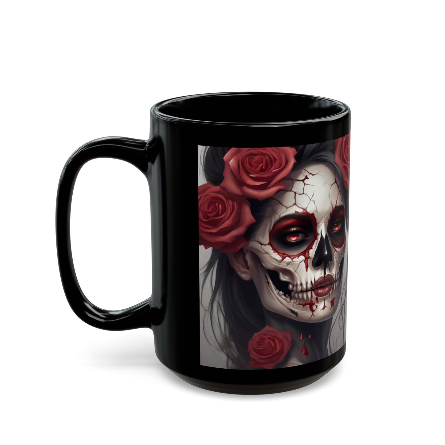 SkullGirl , Black 11oz/15oz Coffee Cup, DarkArt