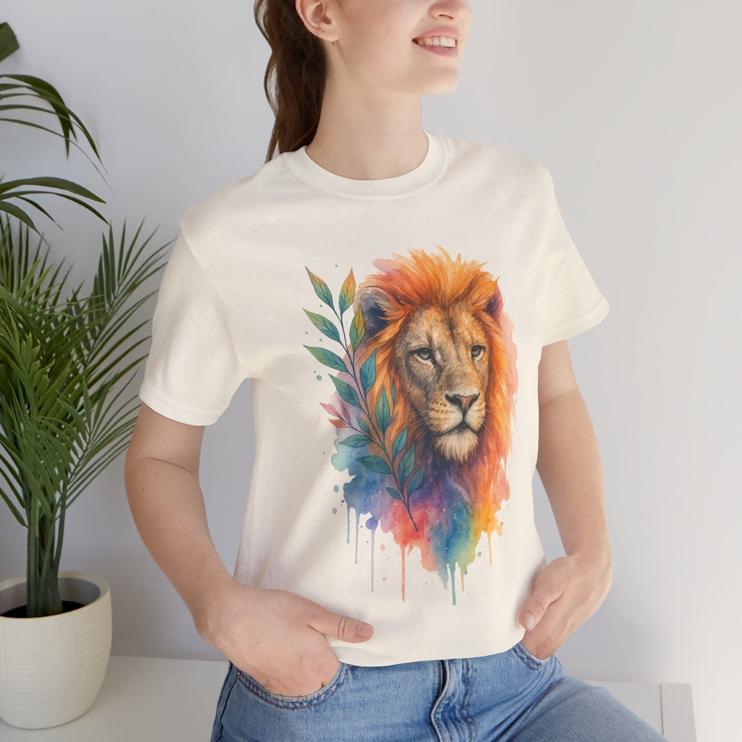 Watercolor/ Lion / Unisex Tee
