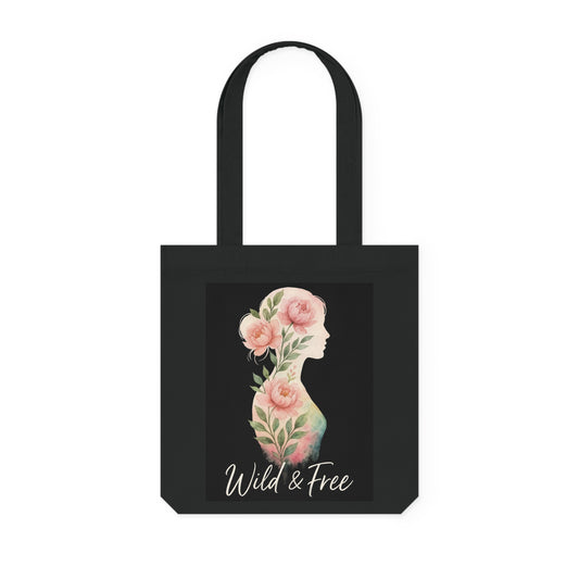 Watercolor/ Wild and Free/ Woven Tote Bag
