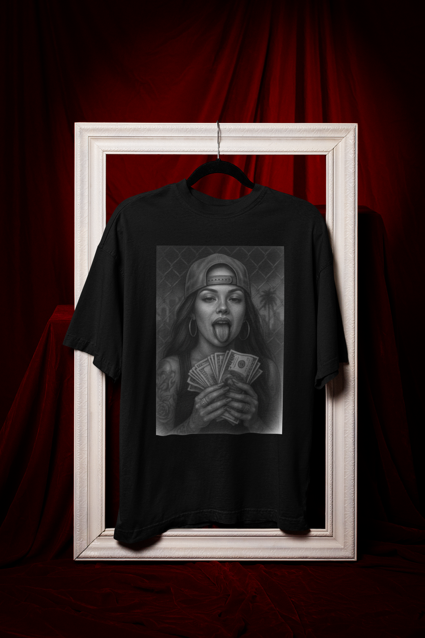 Chicano Series/ Girl with money/ BarrioArt