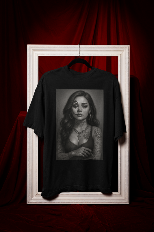 Chicano Series/Laugh now/Half masked girl/ BarrioArt