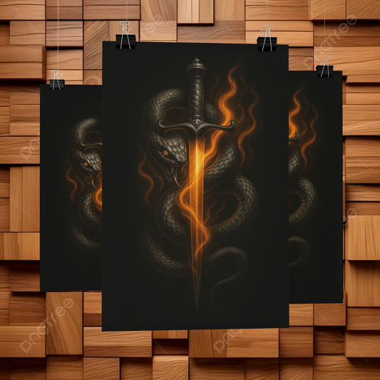 Mystic/Gothic Snake Poster/ DarkArt