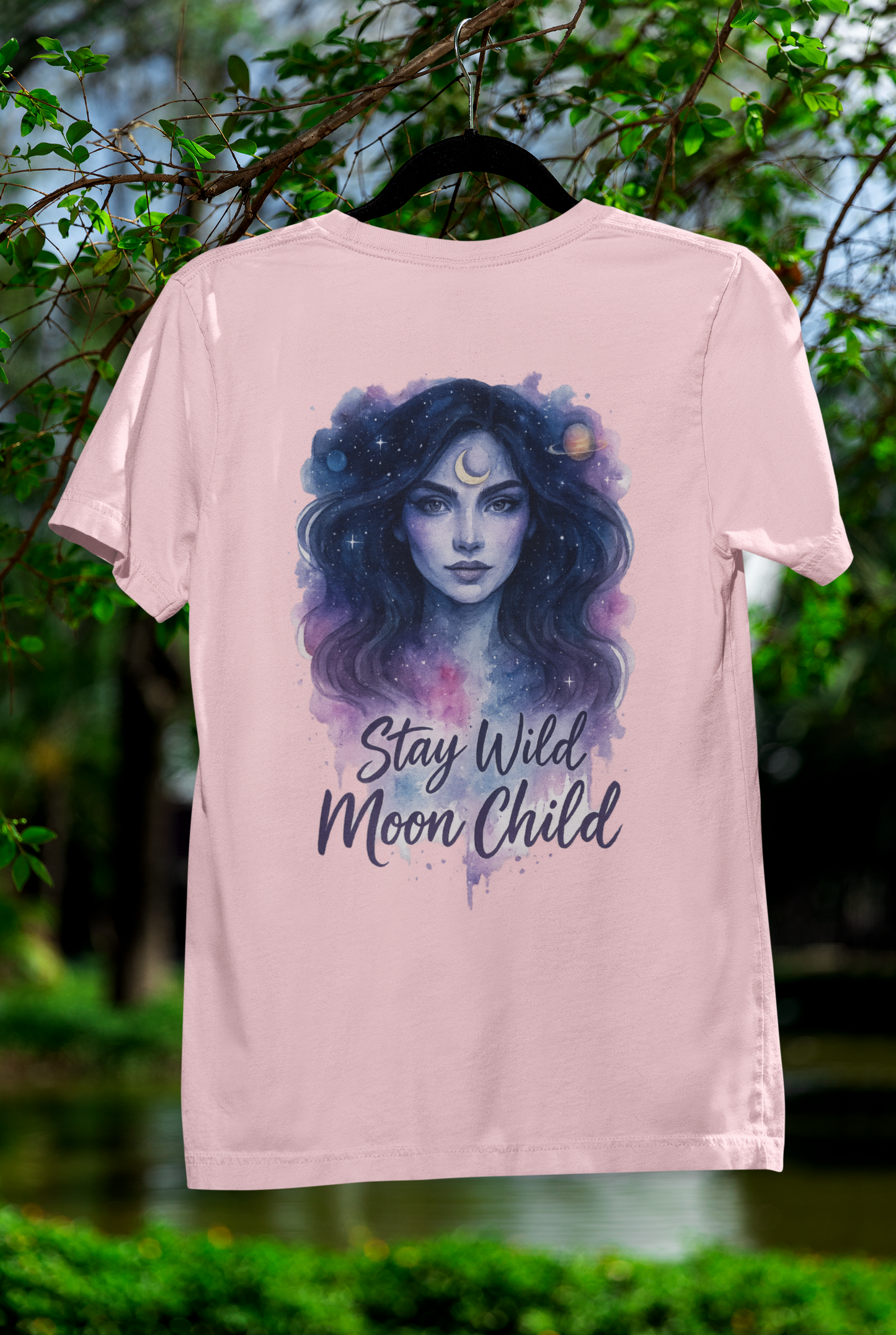 Watercolor/ Space Girl 2/ Unisex Tee