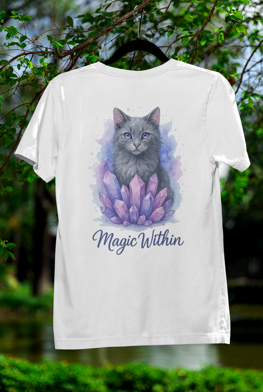 Watercolor/ Magic Within/Cat/ Unisex Tee