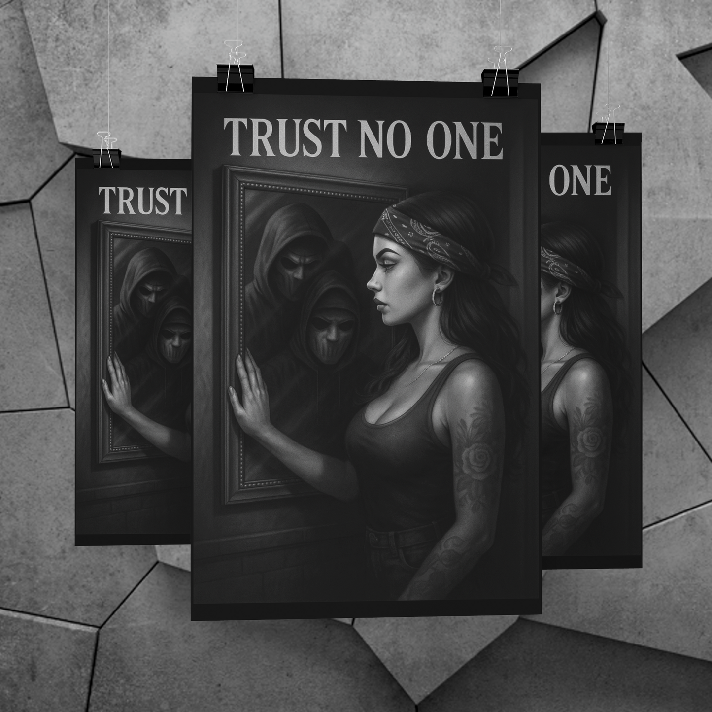 Chicano Series/TRUST NO ONE/ BarrioArt Poster