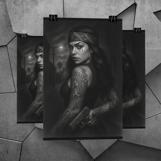 Chicano Series/Gangster Girl/ BarrioArt Poster