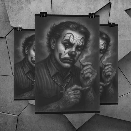 Chicano Series/Clown/ BarrioArt Poster