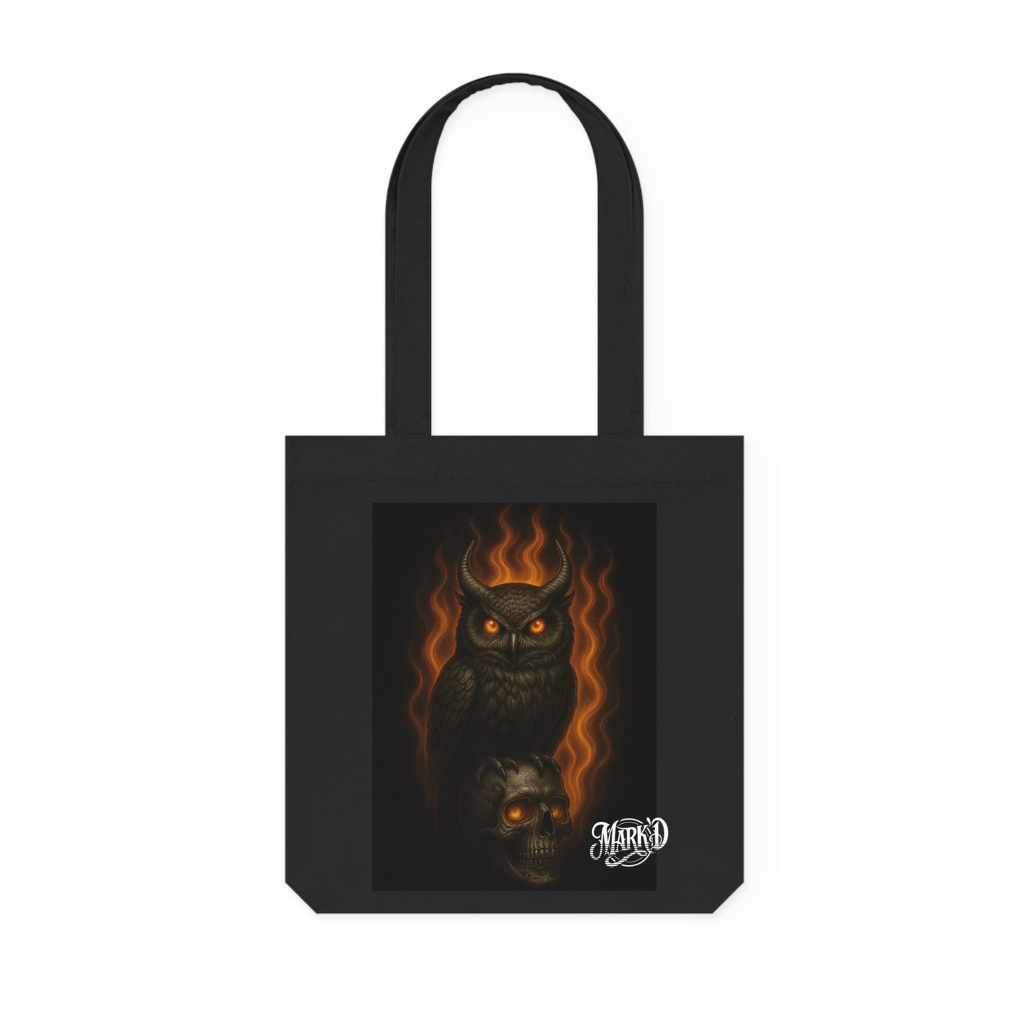 Mystic/Gothic Owl and Skull Woven Tote Bag/ DarkArt Bag