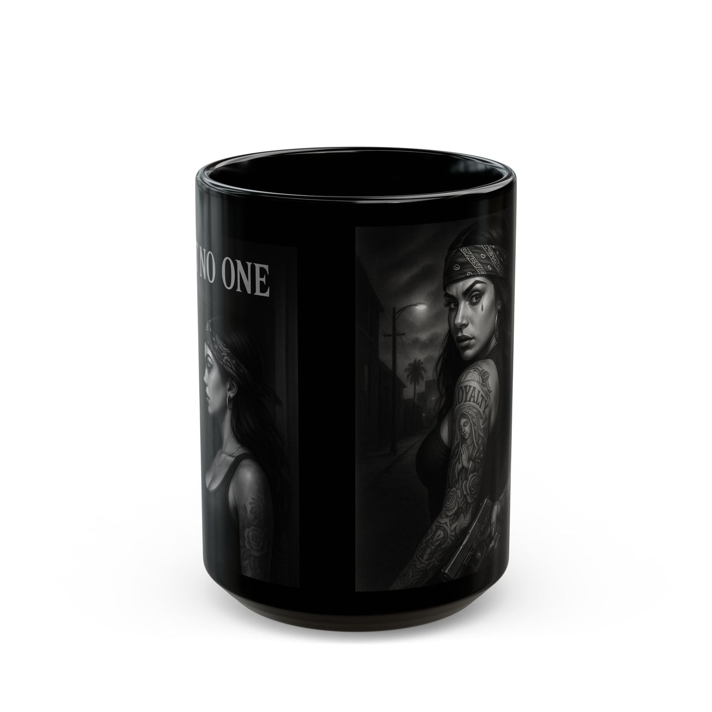Trust No One Mug, Black 11oz/15oz Coffee Cup, DarkArt