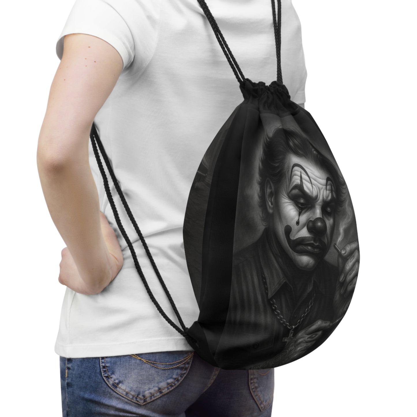 Chicano Series/Clown Drawstring Bag | BarrioArt Bag