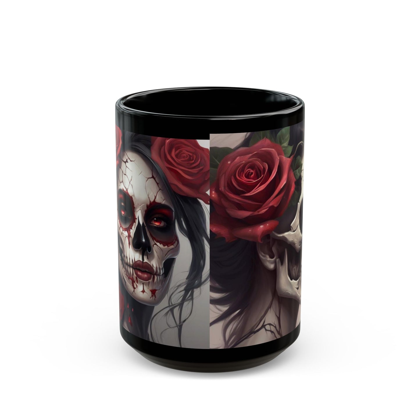 SkullGirl , Black 11oz/15oz Coffee Cup, DarkArt