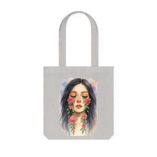 Watercolor/Crying Women/ Woven Tote Bag