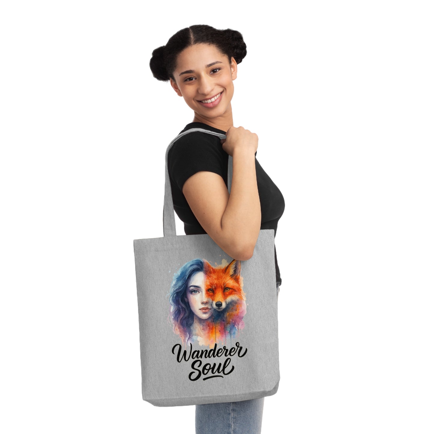 Watercolor/ Wonderer Soul / Woven Tote Bag