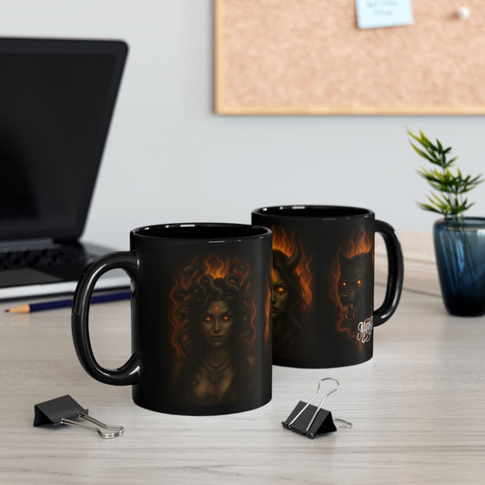 Gothic Fantasy Mug, Black 11oz/15oz Coffee Cup, DarkArt