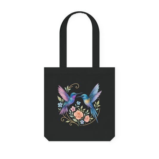Watercolor/ Birds / Woven Tote Bag