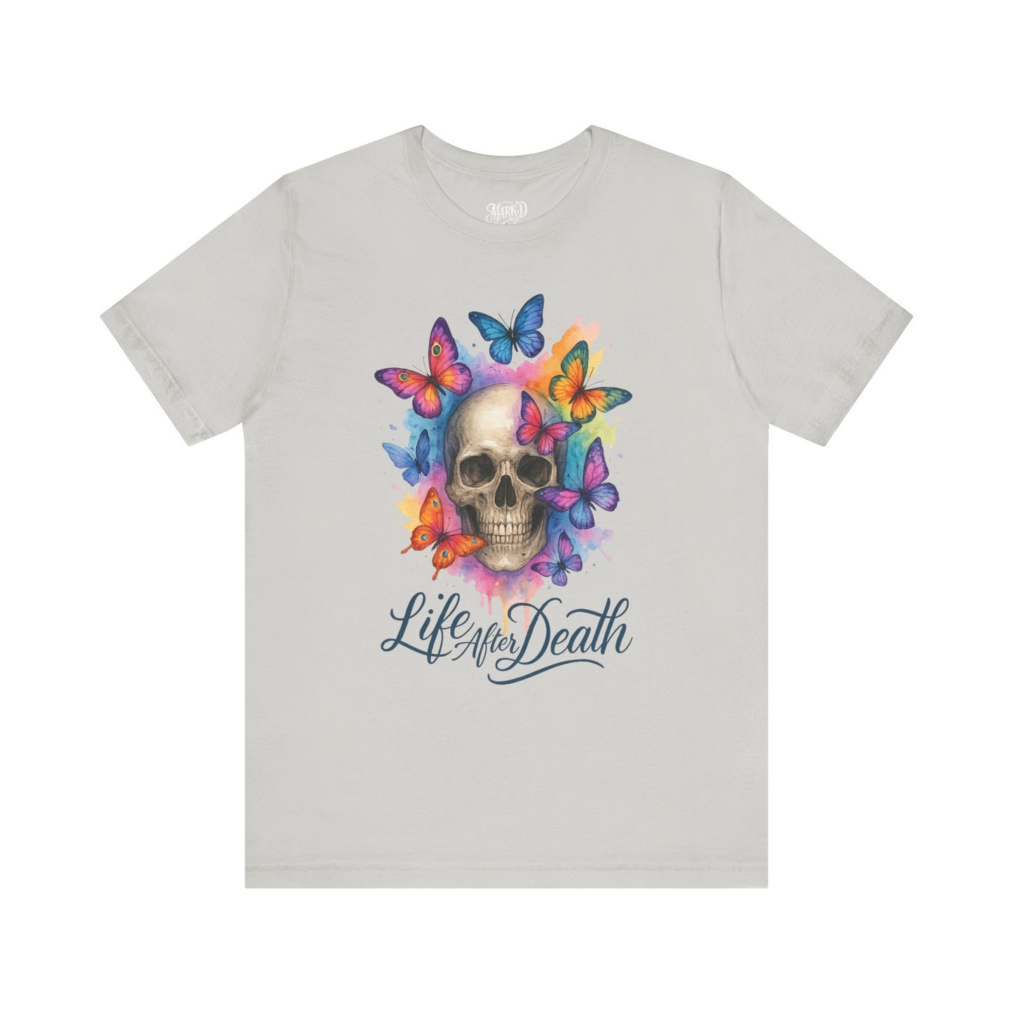 Watercolor/ Life after Death/Skull-Butterflys/ Unisex Tee