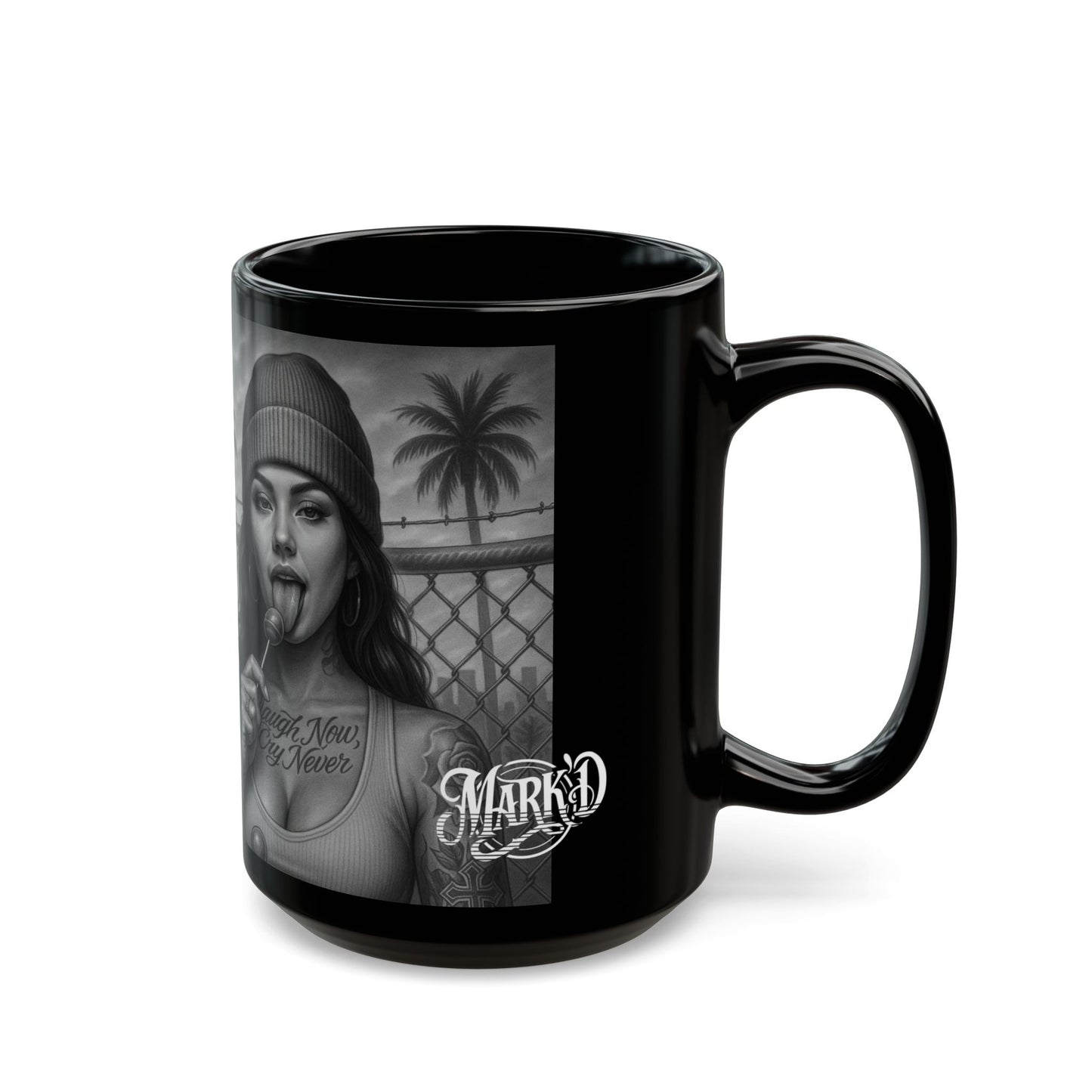 Chicano Girls Mug, Black 11oz/15oz Coffee Cup, DarkArt