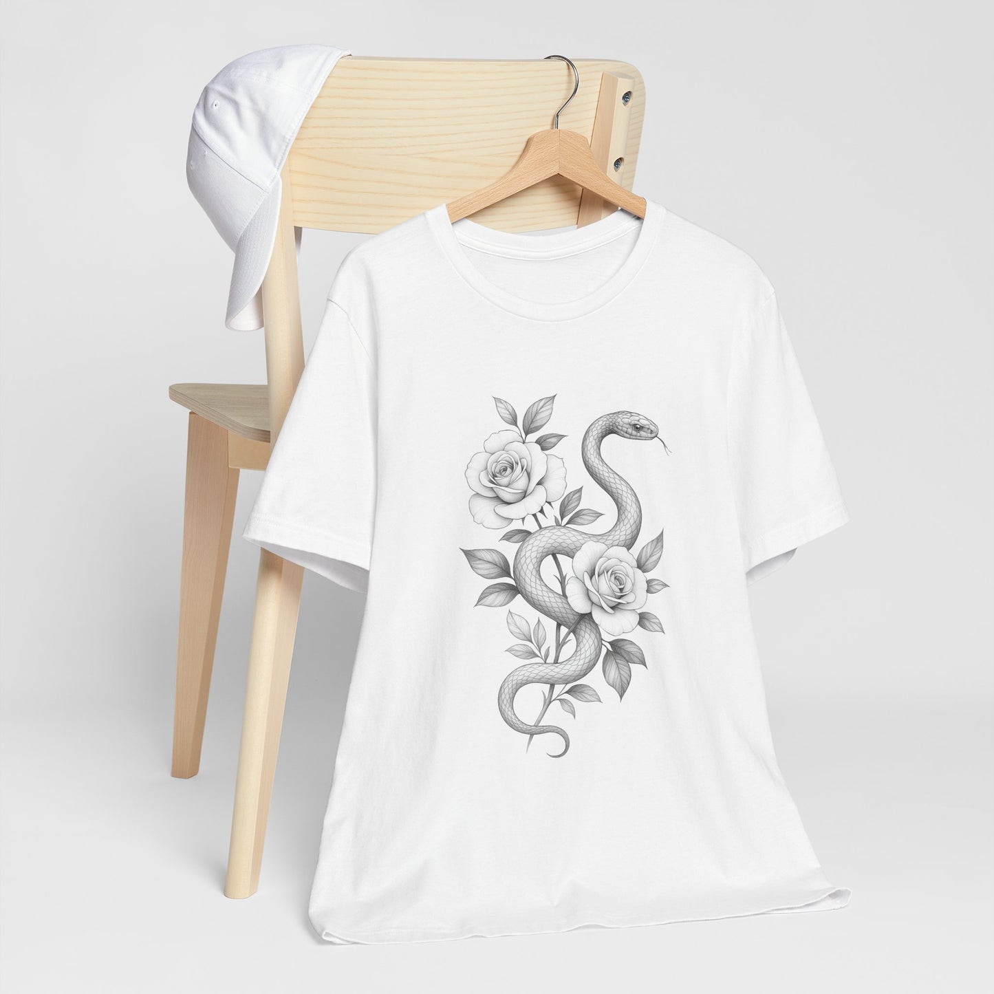 FineLine / Snake with flowers / Unisex Tee