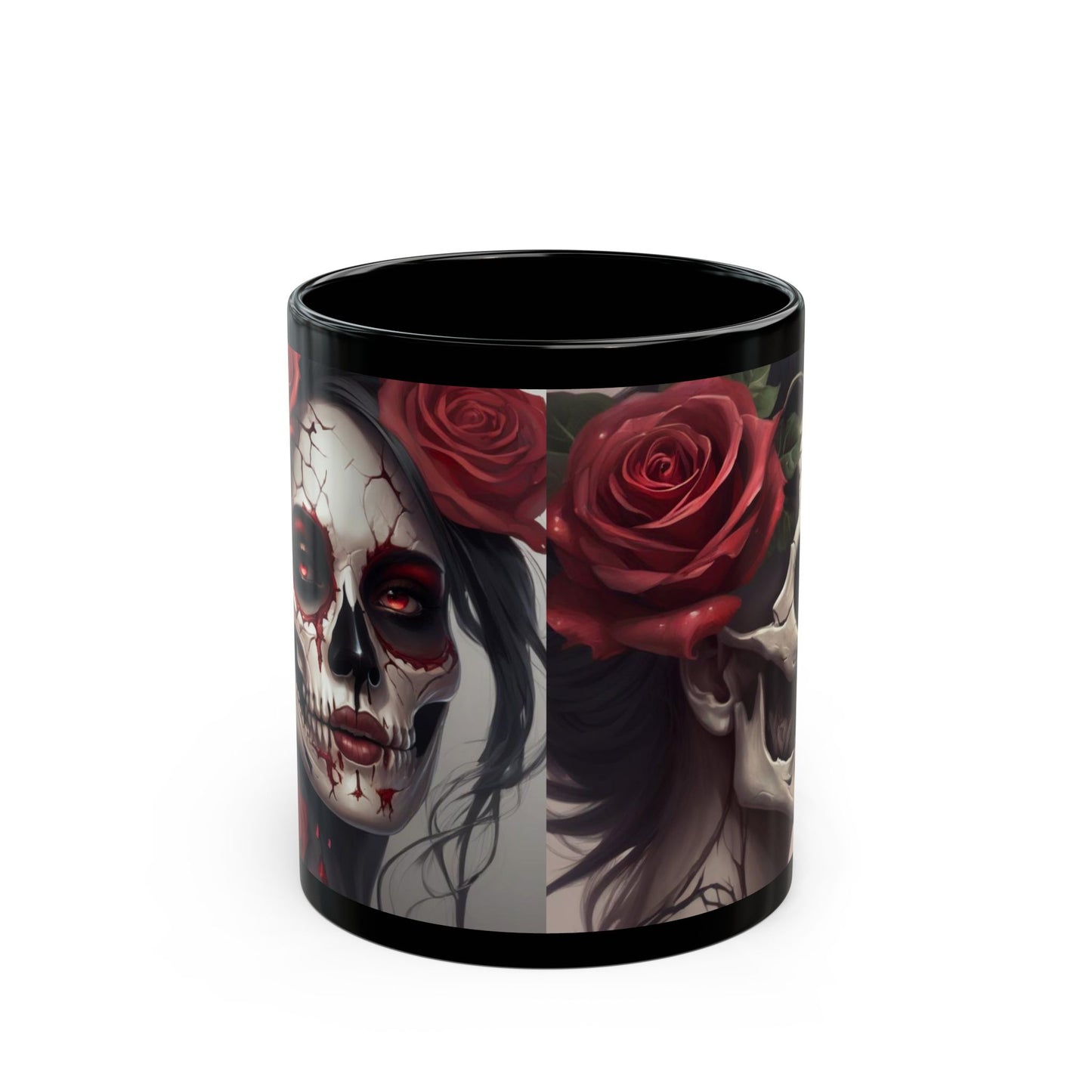 SkullGirl , Black 11oz/15oz Coffee Cup, DarkArt