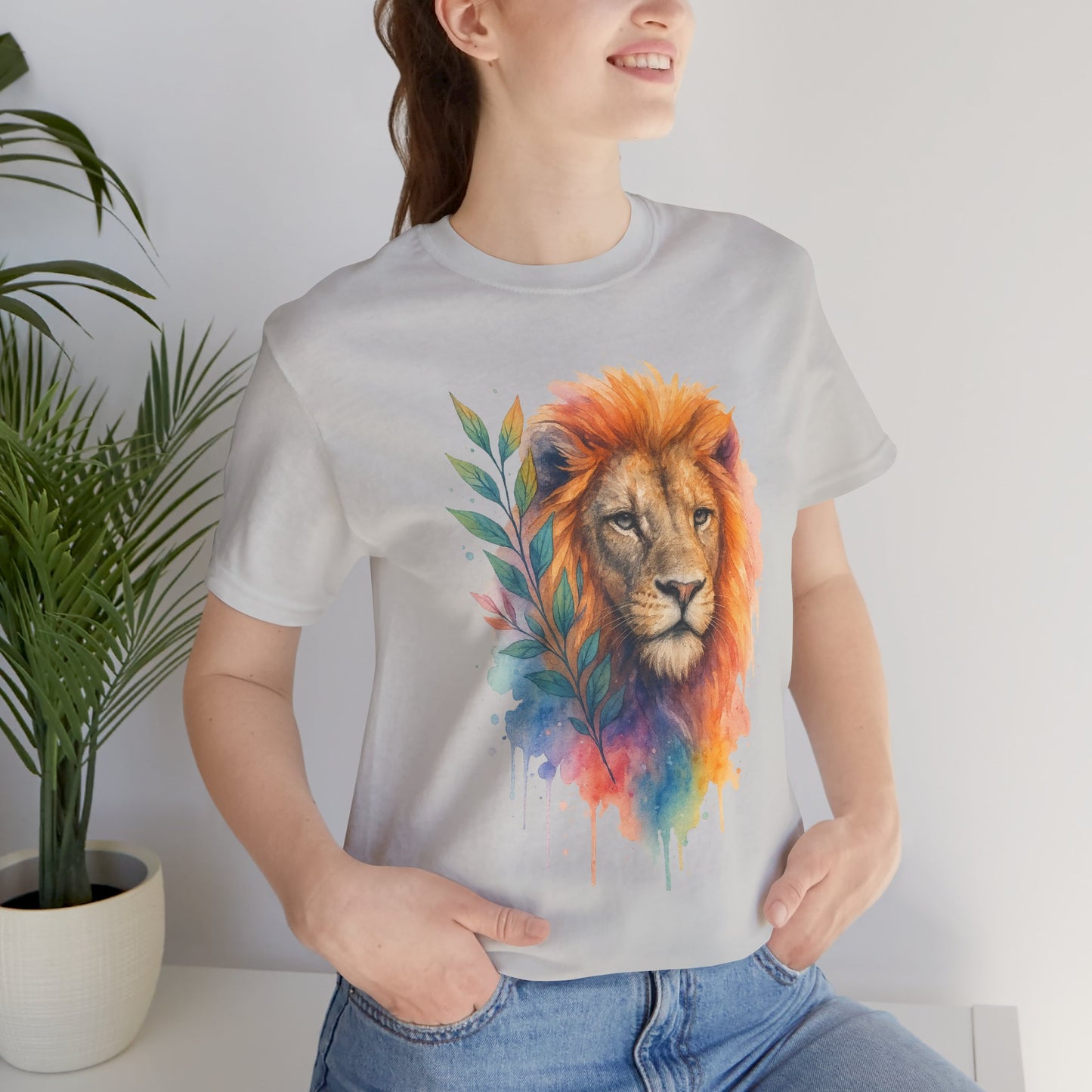 Watercolor/ Lion / Unisex Tee